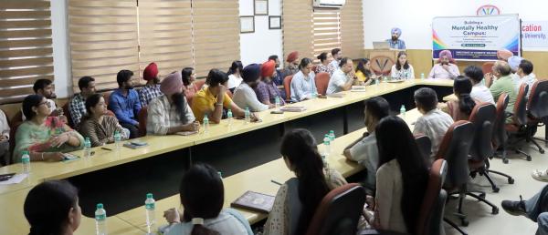 The workshop was inaugurated by Dr. Opinder Singh, Registrar, as the Chief Guest. In his address, he emphasized that mental well-being is fundamental to academic excellence, professional success, and personal growth